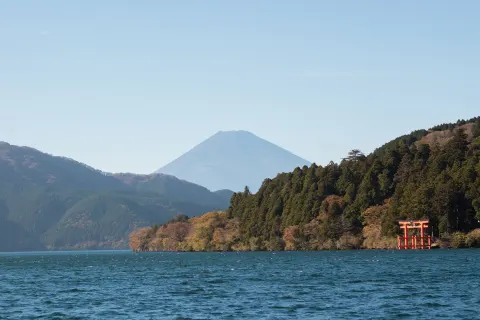 Lake Ashi, Hakone, with Mt. Fuji